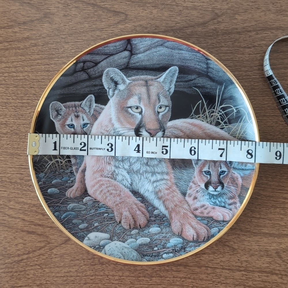 Michael Matherly Mountain Lions Limited Edition Collector's Plate Home Decor - Picture 7 of 8